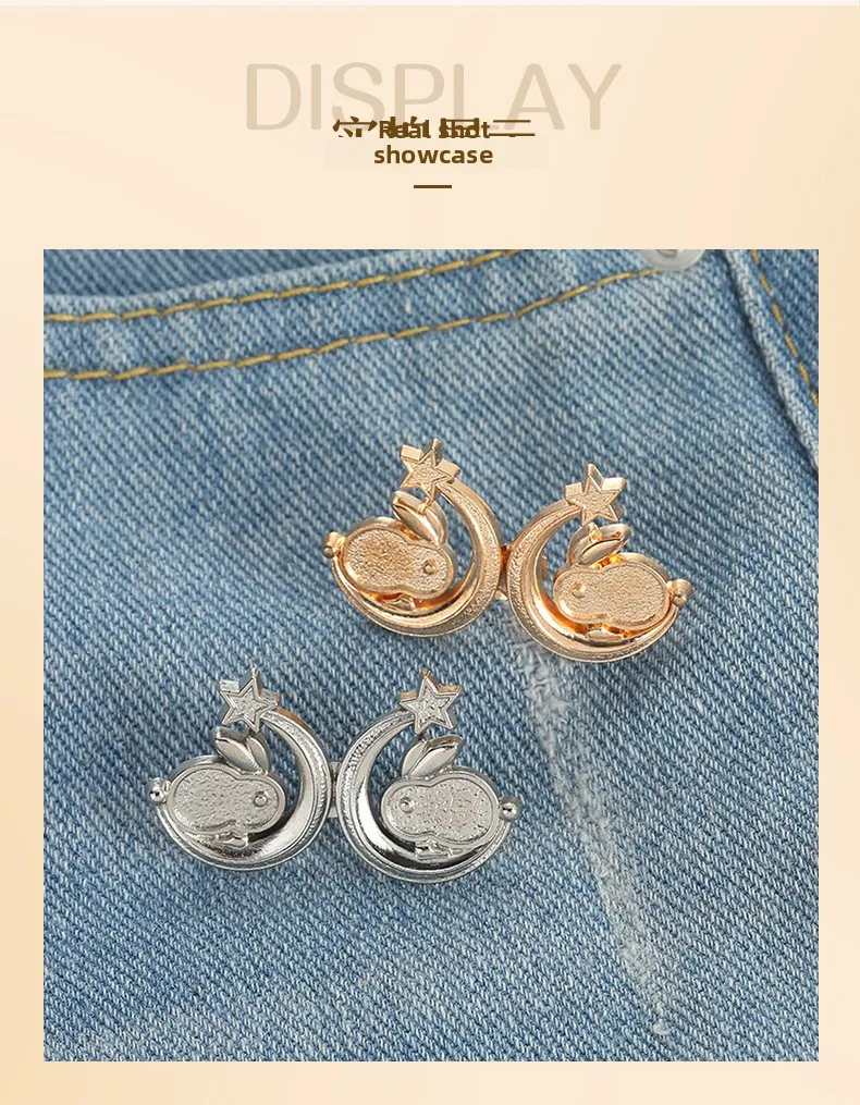 Jeans Button Adjustable Clips for Pant Skirts Waist Tightener Buckle Snap Button Adjuster Butterfly Pin Button Clothing Supplies