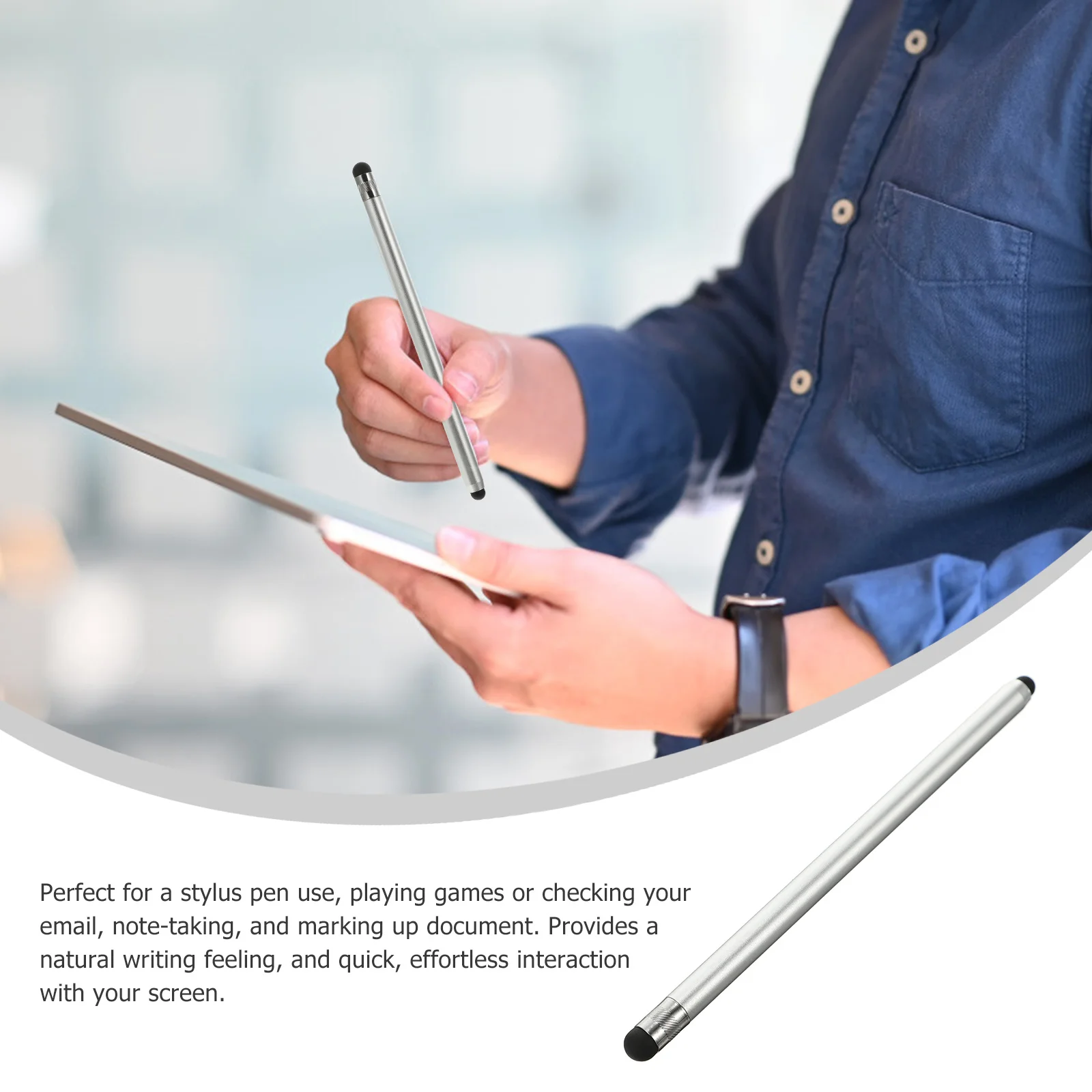 

Ручка для сенсорного экрана, универсальный стилус для планшета, мобильного телефона, емкостный карандаш, алюминиевый наконечник, плавное письмо