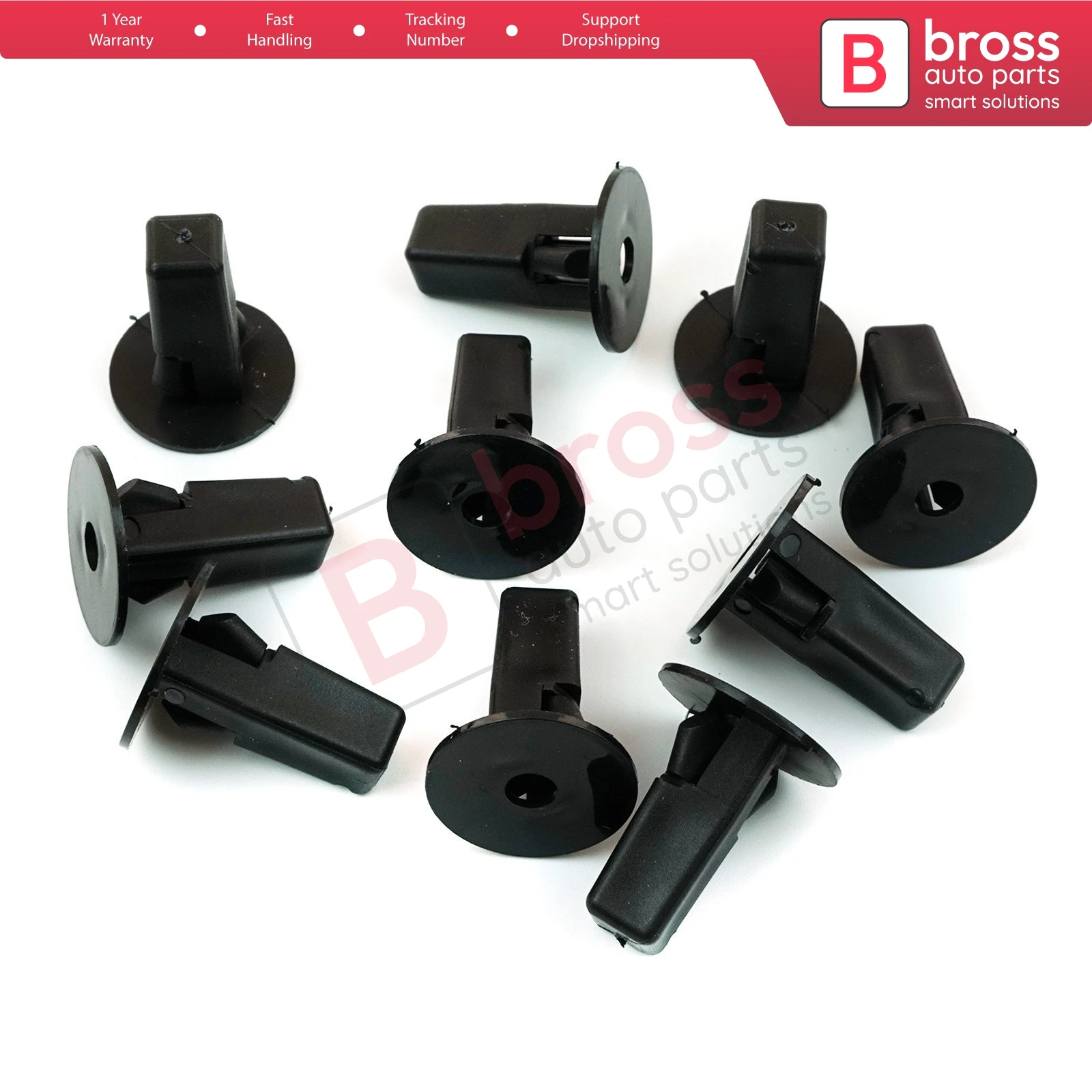 Bross Auto Parts BCF5053 10 Pieces Fender Lining Screw Grommet 90189-06157 for Toyota