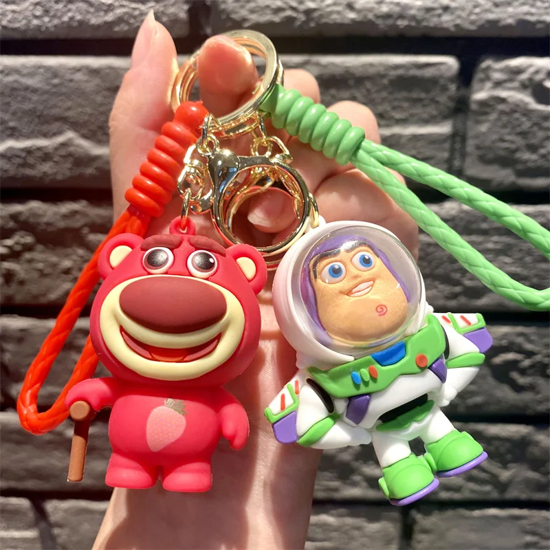 Disney Toy Story Keychain Anime Buzz Lightyear Keyring Collection Doll Bag Car Cartoon Pendant Accessory Christmas Gift Kids Toy