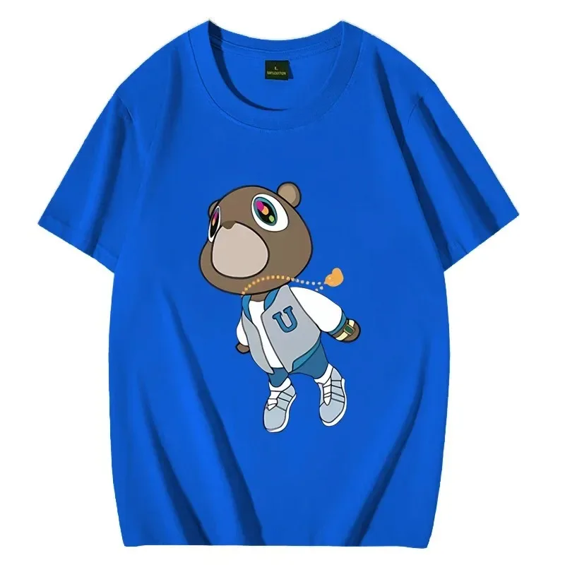 Graduation Bear Classic Graphics Kanye West t-shirt uomo donna Summer Top Fashion Clothes magliette Unisex oversize in cotone