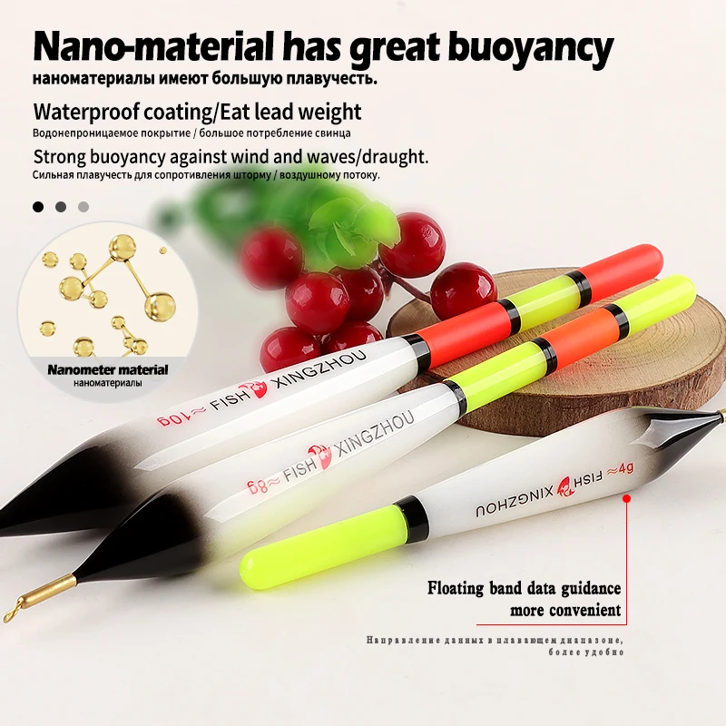 Electric Float+1 CR425+1 Float Tube+1 Bag Hooks+Float Rest Luminous Composite Nano Electric Buoy Tools Tackle Accessories