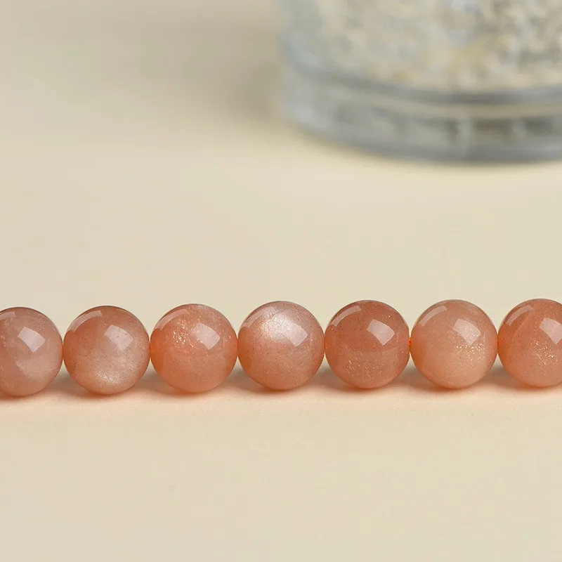 High Quality Orange Sunstone Beads,4 6 8 10mm Natural Stone Round Loose Beads For Jewelry Making DIY Bracelet Accessories