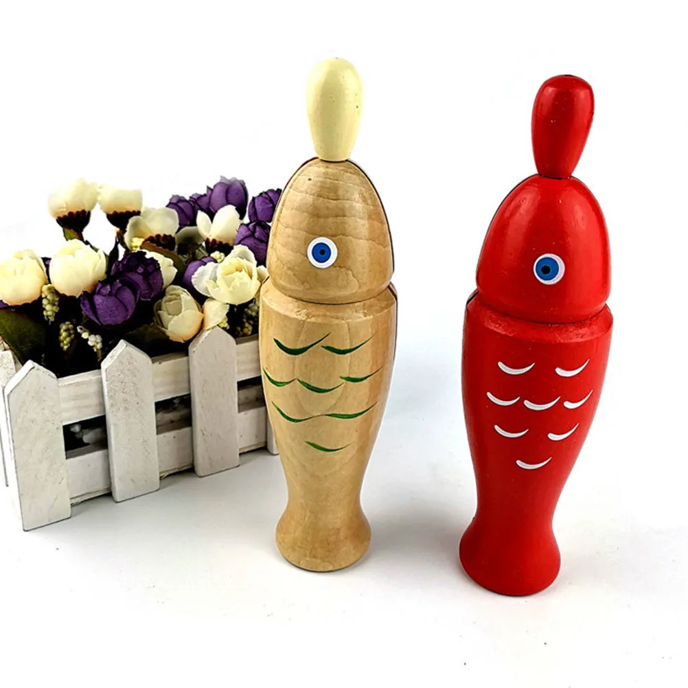 

Wooden Fish Musical Instrument Kids Toy Safe Compact Lightweight Percussion Playthings Intelligence Development Musical