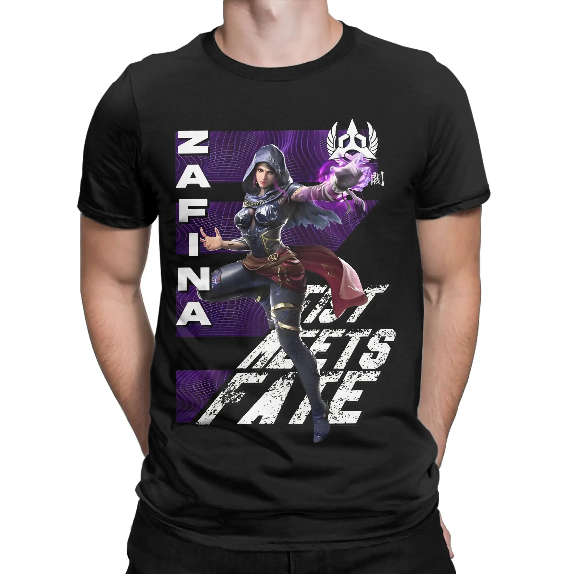 Zafina Tekken 8 تي شيرت رجالي 100% قطن بلايز عادية لعبة فيديو Crewneck كم قصير #2