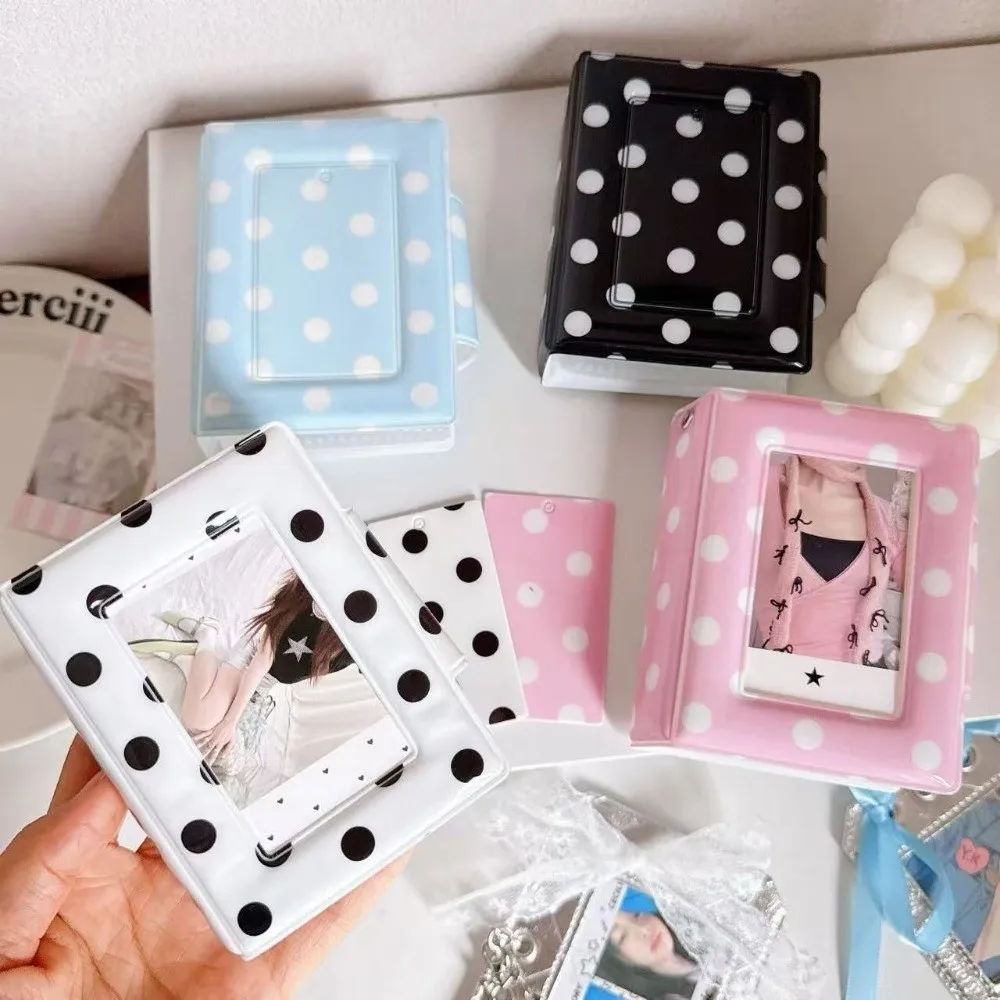 Kawaii Polka Dot Photo Album 3 Inch Collectible Photocard Binder 40 Slots Idol Picture Storage Book