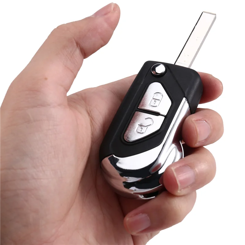 

ABQB-автомобильный 2-кнопочный корпус ключа, складной корпус автомобильного ключа с дистанционным управлением для Citroen DS VA2, крышка корпуса лезвия ключа