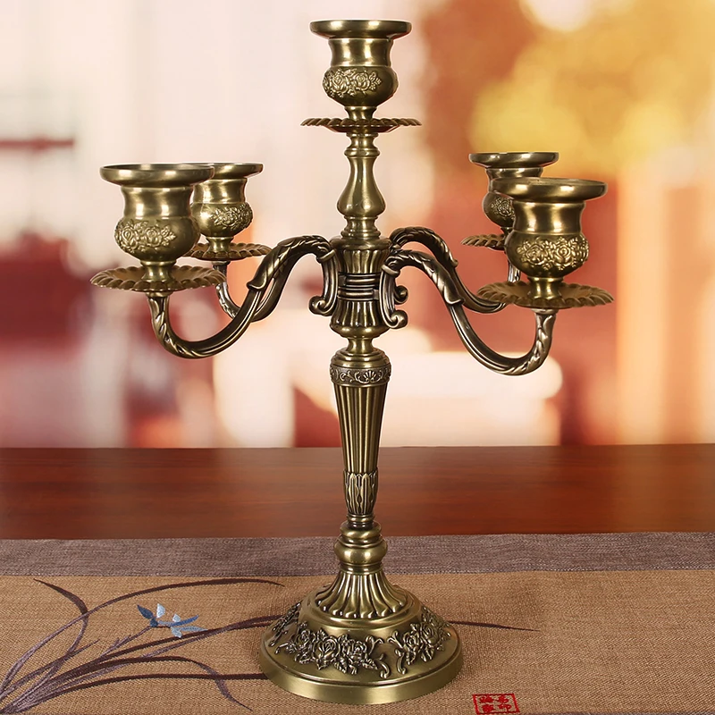 

Vintage Decor Candelabro Chandelier Incense Living Room Candlestick Autumn Halloween Kerzenhalter Diwali Decorations CY50CS