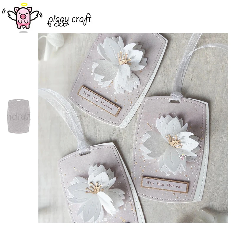 Piggy Craft Metall-Stanzformen, geschnittene Matrizenform, Etiketten-Tag-Dekoration, Sammelalbum, Papier, Basteln, Messerform, Klingenstanzer, Schablonen