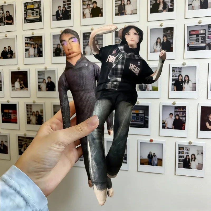 1/5PCS Personalized Long Plush Doll with Movable Arms, Custom Photo Print Stretchable Body Pillow, Funny Couple Gift for Him Hem