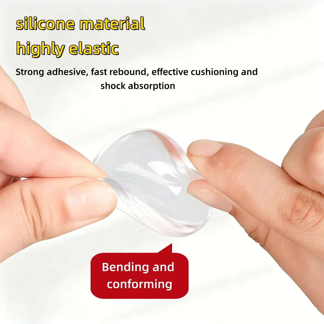 Silicone Transparent Anti-Collision Pad, Thickened Shock Absorption for Household Cabinets, Noise Reduction and Quietness