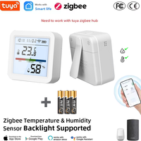 Tuya ZigBee Smart Home Temperature Humidity Sensor with BackLight LCD Works With Google Assistant and Need Tuya WIFI Hub