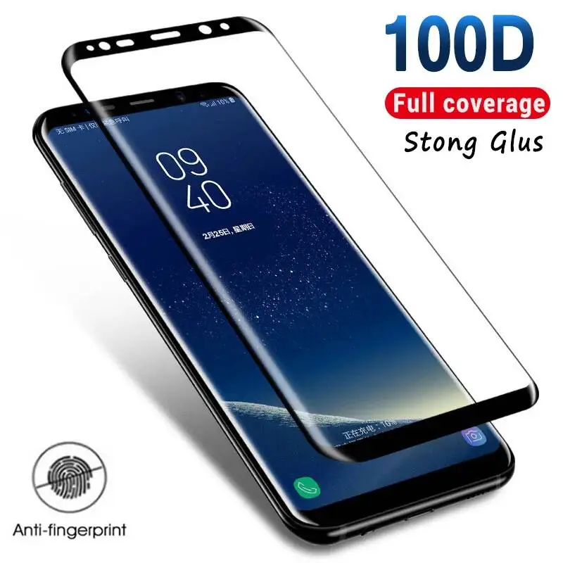 Curved Full Cover Screen Protector For Samsung Galaxy S9 S8 Plus Note 9 8 A52 A72 5G Tempered Glass S6 S7 Edge Protective Film