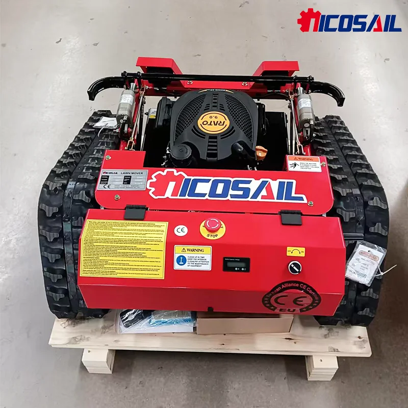 Compact Crawler Lawn Mower with Adjustable Cutting Heights Suitable for Suburban Lawns Low Noise Operation