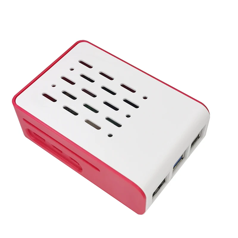 Raspberry Pi 5 Red and White ABS Shell Compatible with Official Radiator Fan Active Cooling