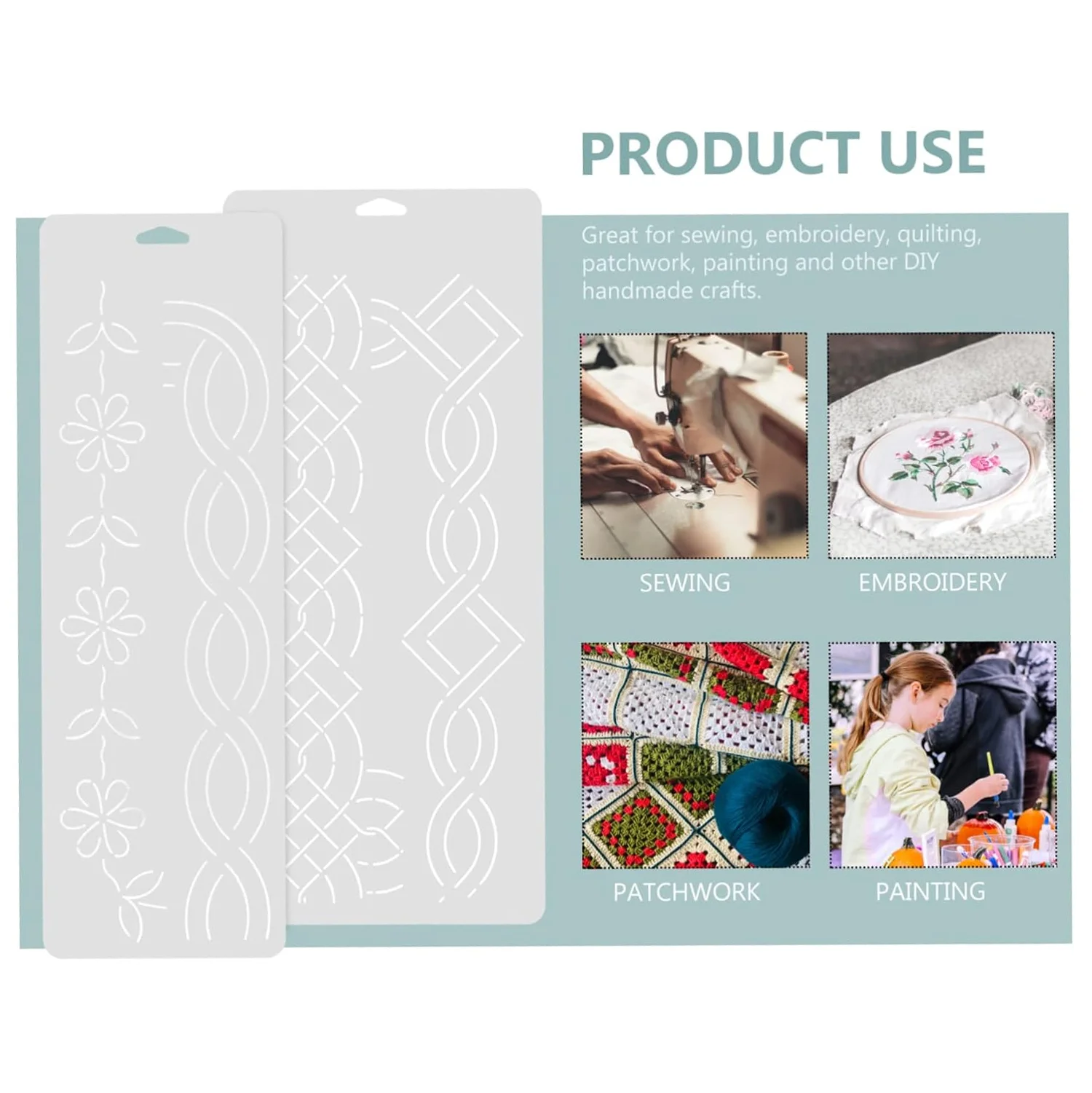 

1Pc Patchwork Templates Quilting Ruler Templates Plastic Quilting Stencils Plastic Embroidery Sewing Templates DIY Sewing Tools