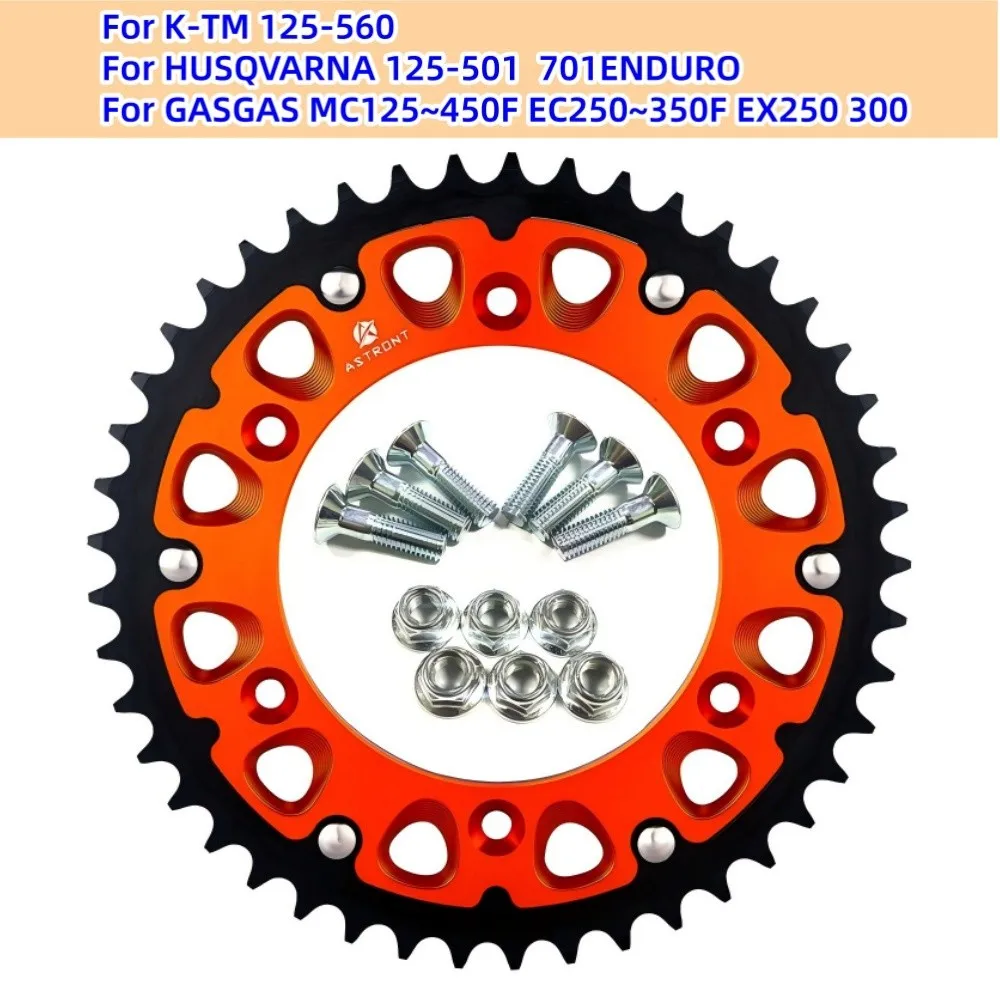 

Motorcycle Rear Sprocket For K-TM SX/SXF EXC/EXCF XC/XCF XC-W/XCF-W SMR HUSQVARNA TC/FC TE/FE TX/FX GASGAS MC125-450F EC EX 250