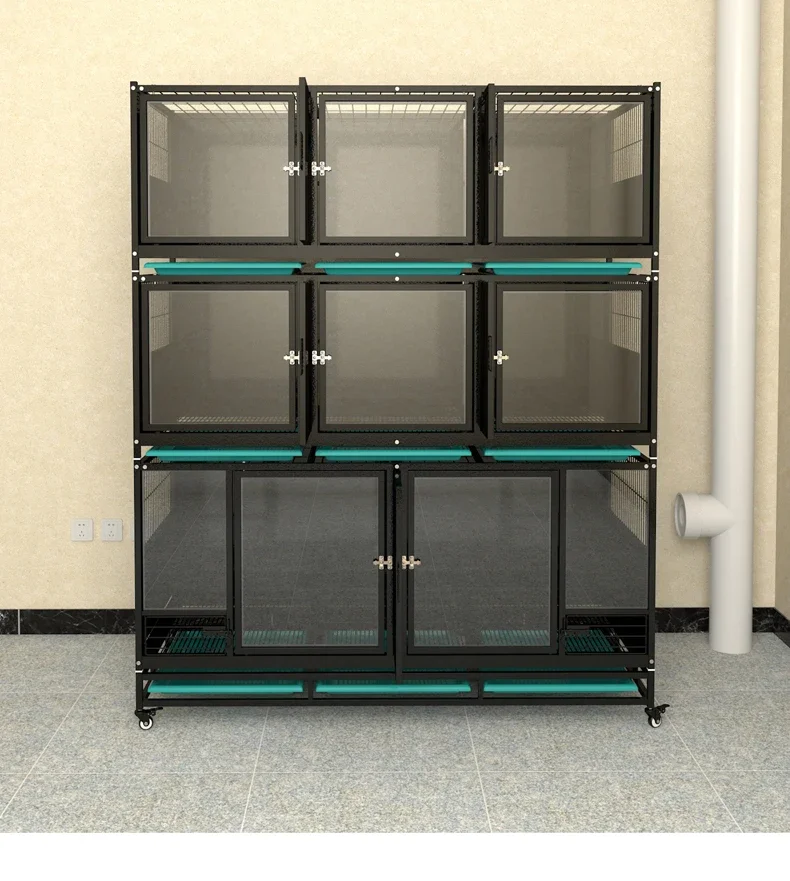 

Cage Pet Shop Dog Crate Display Cabinet Hospital Foster Glass Cat Cabinet Breeding Cat Cage Isolation Rescue