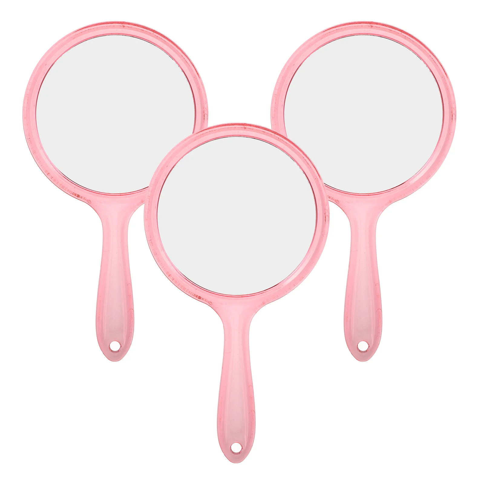 3 قطع مرآة مكياج محمولة باليد مكبرة مزدوجة الجوانب مطلية بالفضة عاكسة للسفر مرآة مدمجة لفتاة الغرور #5