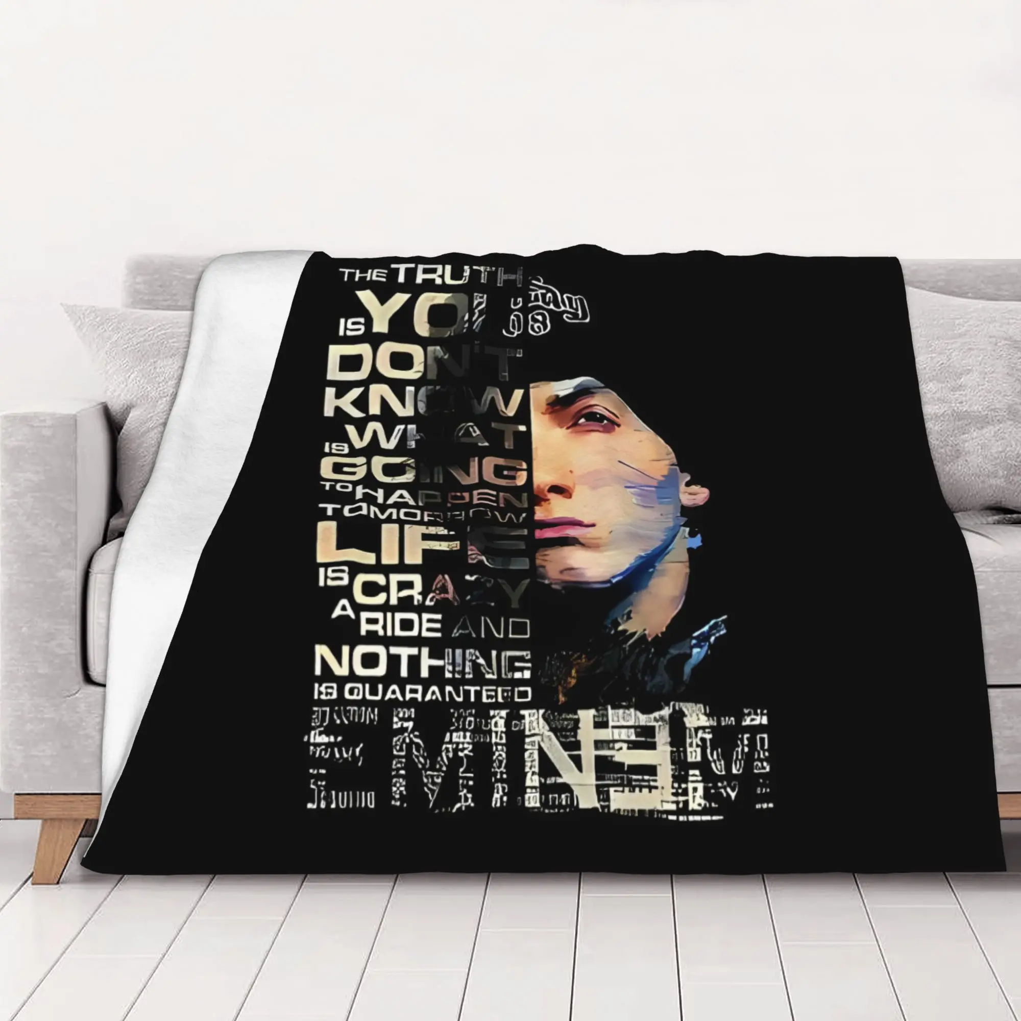 1PC Classic Eminem home room decorations Winter Blankets for Adults Bedding Home Interior Sofa Knee