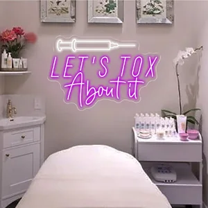 Dấu hiệu neon được cá nhân hóa, hãy đi đến điều này, bảng hiệu chào mừng, trang trí phòng làm đẹp, nghệ thuật botox 12 ống tiêm Botox bán hàng chính - №7