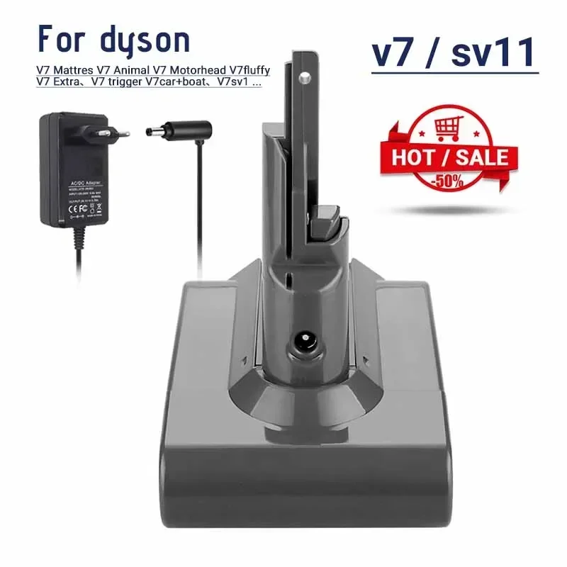 2025 100% nouvelle batterie 21.6V 12800mAh li-lon batterie Rechargeable pour Dyson V7 batterie Animal Pro aspirateur remplacement