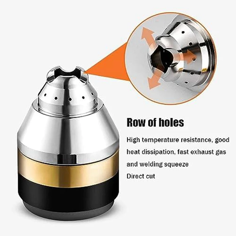 Capa protetora do bocal de corte de plasma AC88-P80, capa de eletrodos de pontas do cortador de plasma, capa protetora contatível