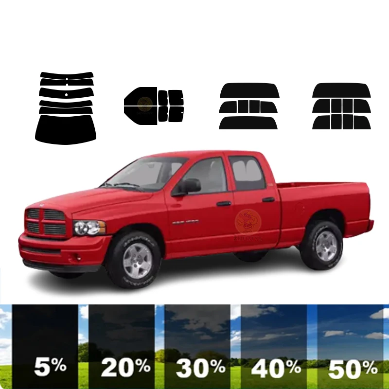 

precut Removable Window Tint Film For Car 100% UVR 5%-70%VLT Heat Insulation Carbon ﻿For DODGE RAM 3500 2 DR PU 1994-2002