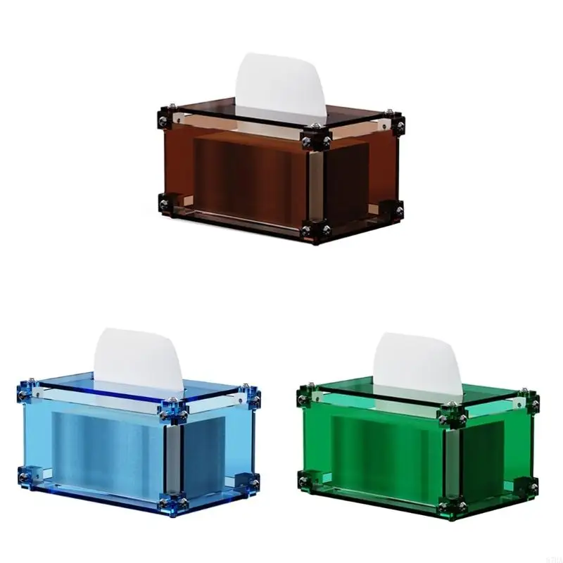 

Rectangular Tissue Box Cover Transparent Acrylic Clear Bedroom Tissue Holder 87HA