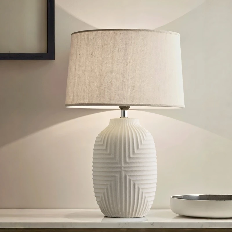 Wabi Sabi Japanese Retro Ceramic Table Lamp New Chinese Style for Living Room Bedroom Hotel Bedside