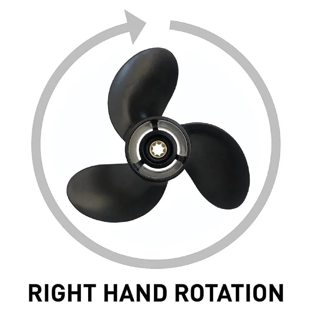 3 Blade Propeller Boat Propeller 8 SplineE 9 Diameter 9 Pitch Direct Replacement High Performance Marine Propeller
