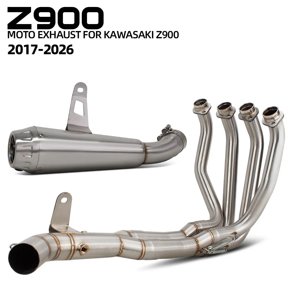 Motorcycle Exhaust System front pipe For Kawasaki Z900 Z900SE Z900/SE 2017-2026 Motobike escape Pro Race Muffler with DB Killer