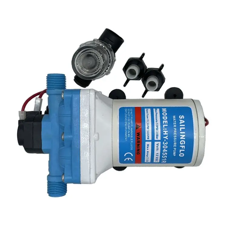 Singflo 4 Chamber Diaphragm Pump HY-304551R 12V DC 3.0GPM 11.5LPM 55PSI Water Pump for Caravans Motor Homes  Trailers