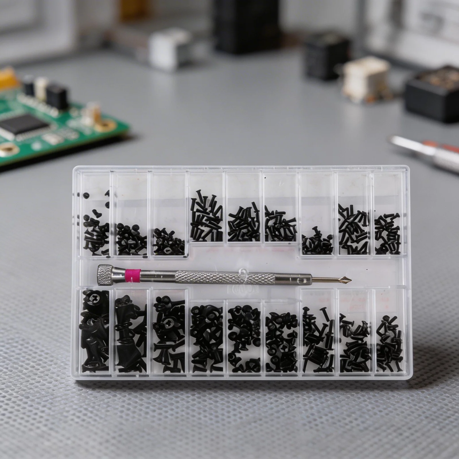500pcs Screw Assortment Kit 18 Types Flat Round Countersunk Head Metal Screws For Mobile Phone Watch Laptop Repair