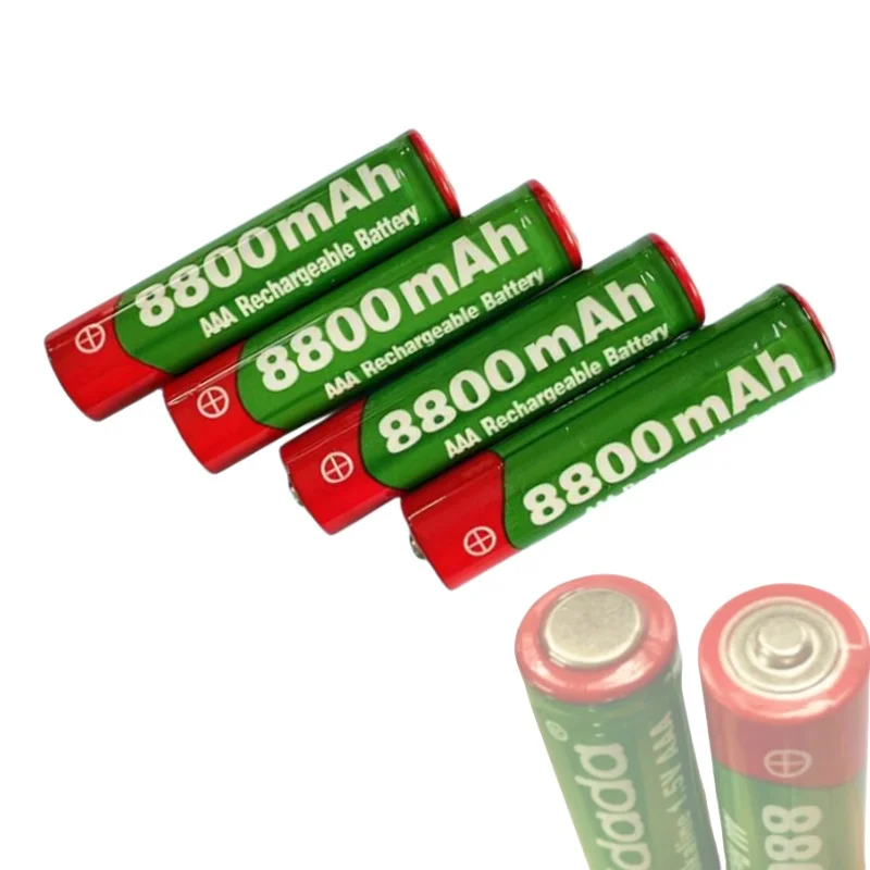 1.5V AAA แบตเตอรี่แบบชาร์จไฟได้8800mAh AAA 1.5V แบตเตอรี่แบบชาร์จไฟได้อัลคาไลน์สำหรับไฟ LED MP3ของเล่น