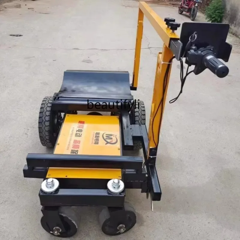 AY55  Construction  Special Partition Board Electric Board Cart Self-unloading Transfer Heavy-duty Four-axle Transport Cart Roll