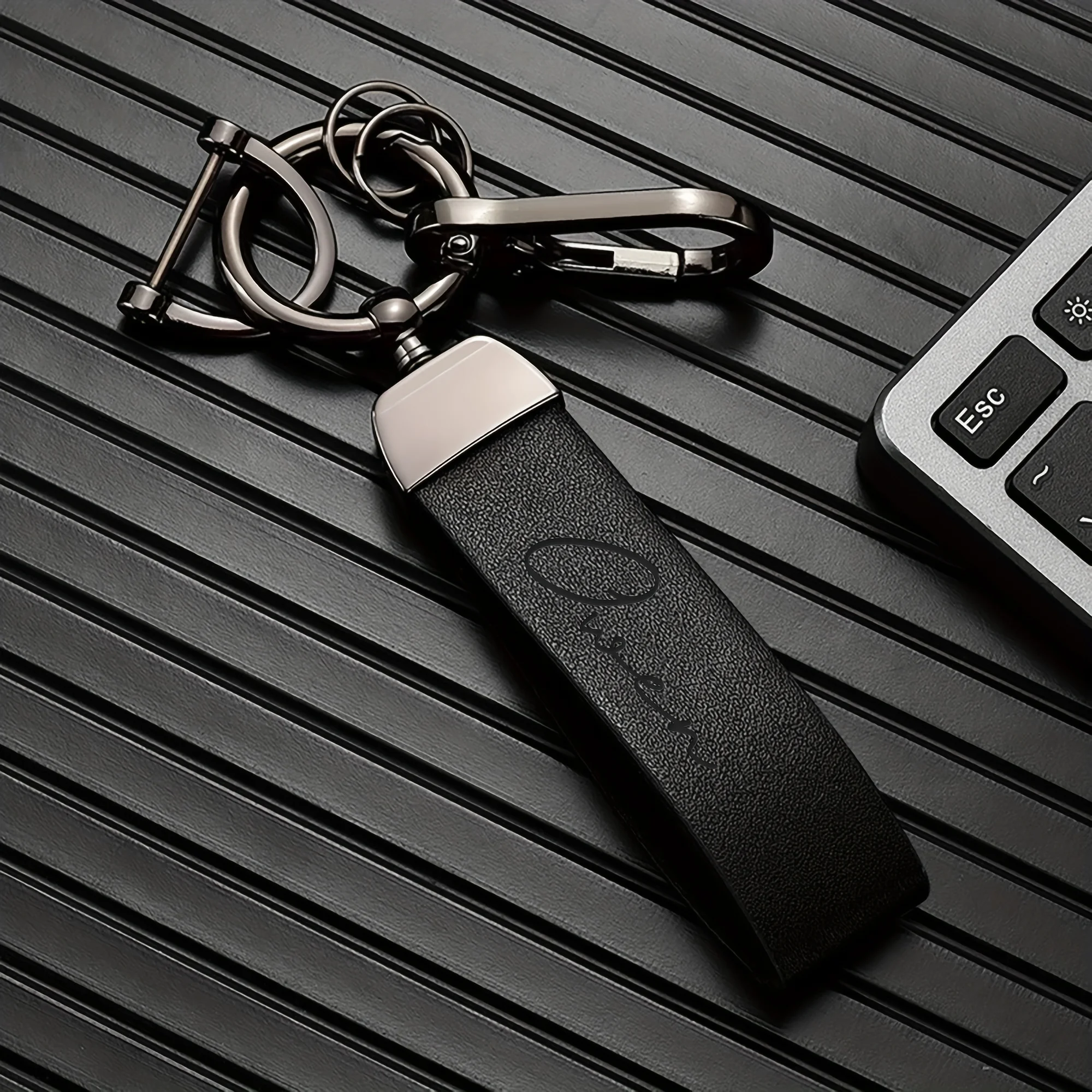 Custom Name Leather Keychain, Personalized Gift