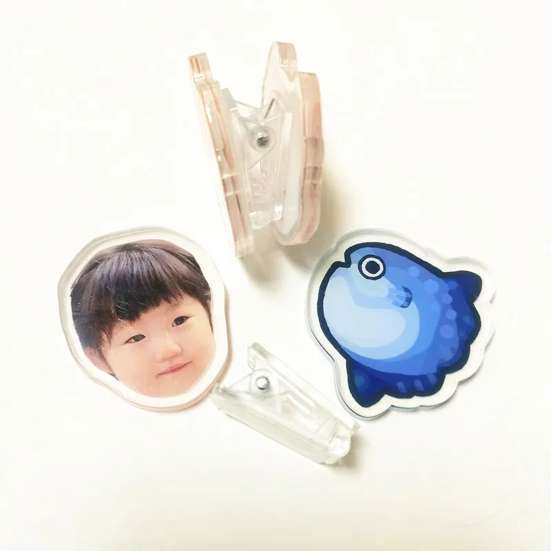 

Wholesale Custom Cute Acrylic Paper Clip Cartoon Decorative Bookmark Binder Clips Memo File Index Photo Clamp Stationery School
