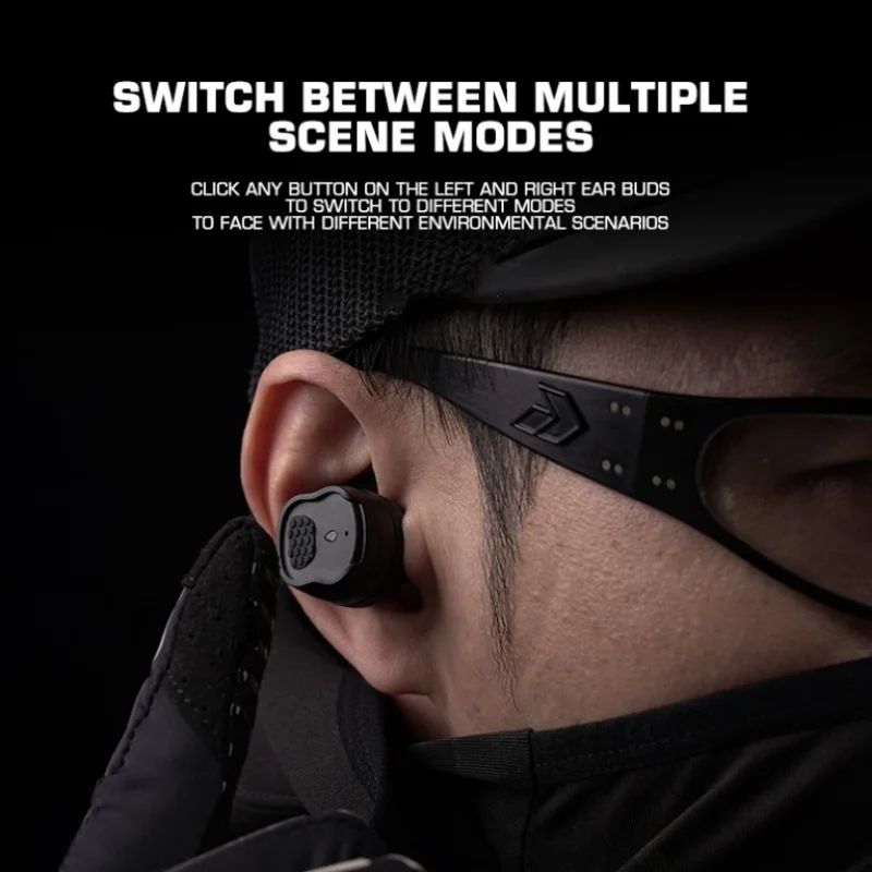 Tactical Bluetooth Earbuds Electronic Pickup Noise Reduction Protection Earbuds Single-key Operation 0.5Ms Fast Pressure Wave