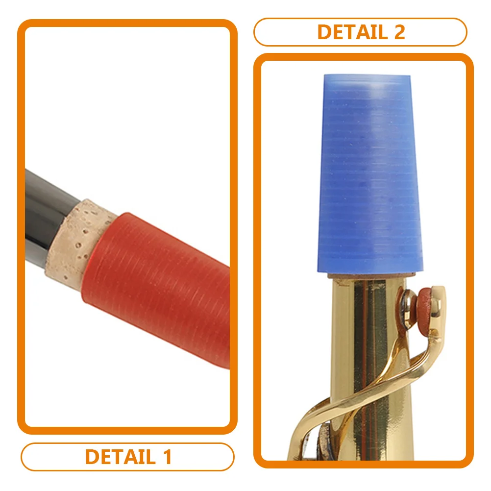 

6Pcs Saxophone Neck Sleeve Silicone Alto Tenor Sax Accessories Flexible Bend Neck Cover Sax Parts Saxophone Accessories