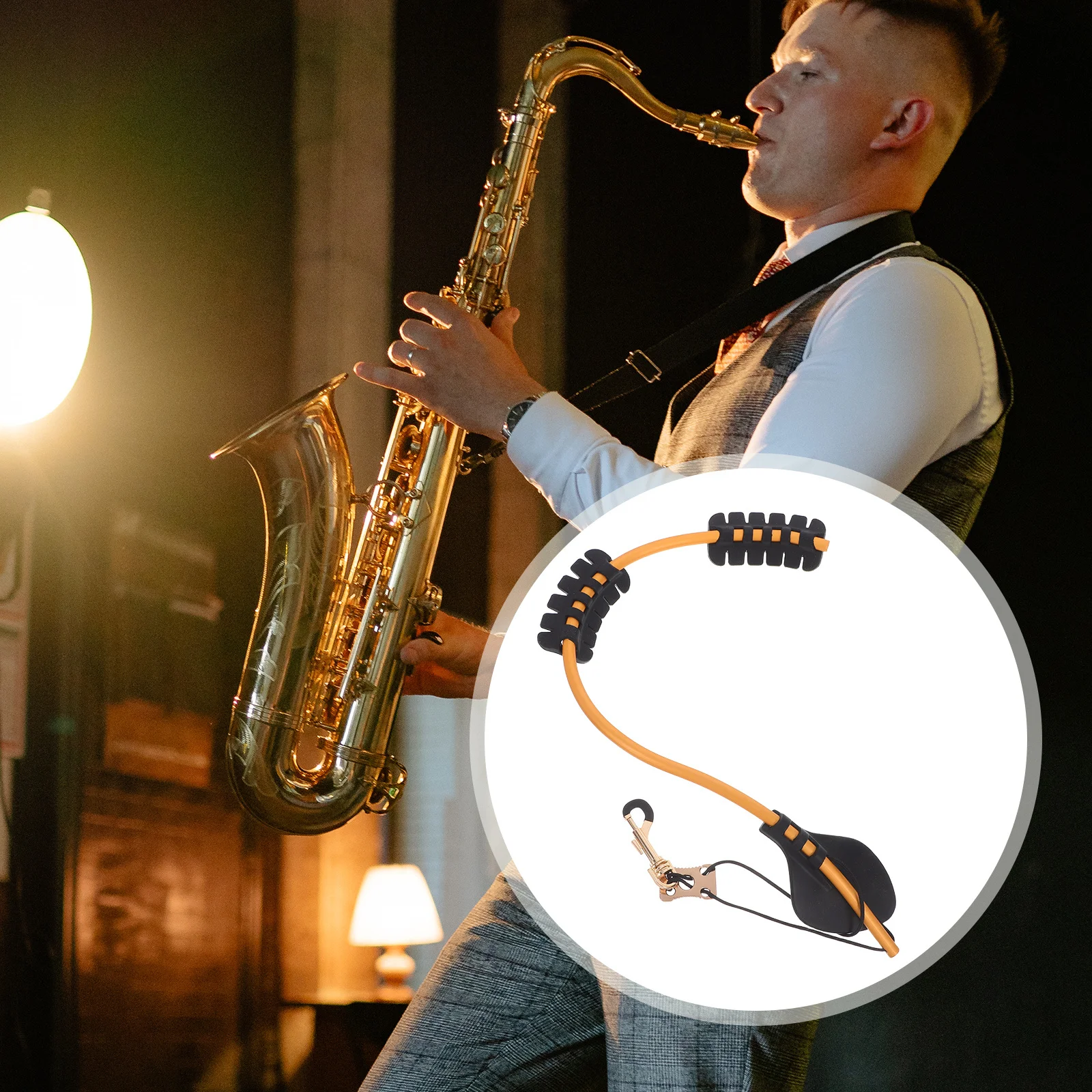 

Saxophone Shoulder Strap Adjustable For Alto Tenor Soprano With Metal Hook Silicone Pad Durable Neck Strap Instrument