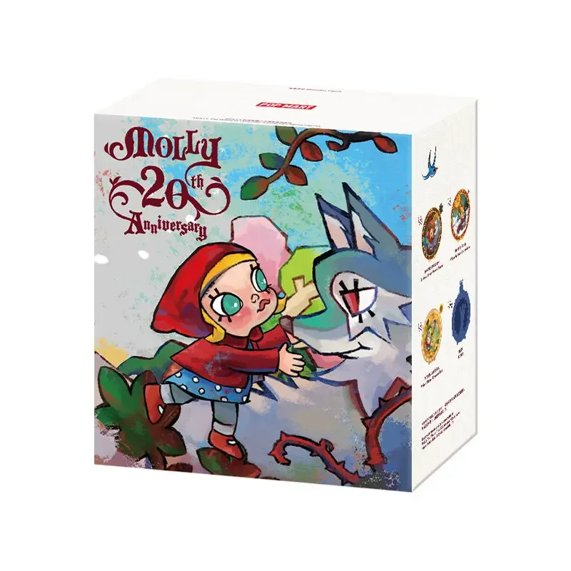 POPMART MOLLY 20. Jubiläums-Serie Blind Box Überraschungstüte Mystery Box Spielzeug Puppe Anime-Figur Desktop-Ornamente Süßes Geschenk