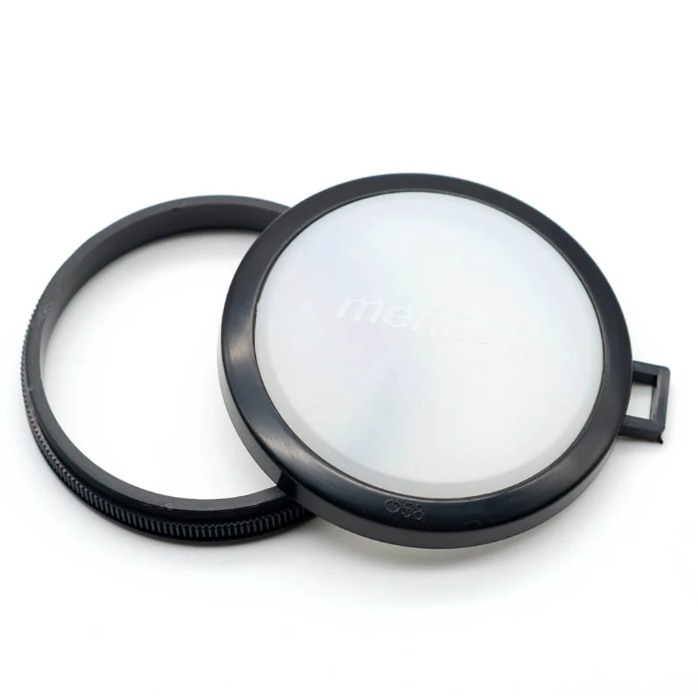 58mm 2-in-1 Lens Cap & White Balance Filter Universal Camera Accessory for Accurate Color Calibration DSLR Photography Tool