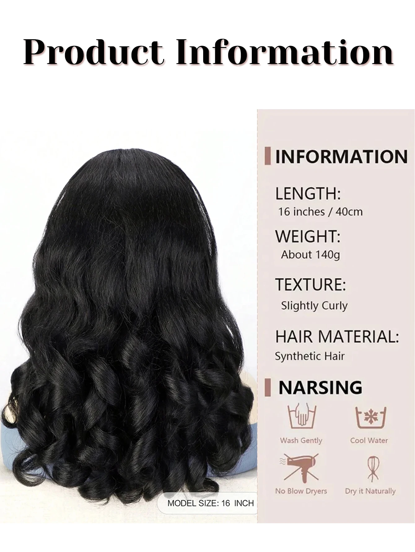 OLACARE Synthetic Drawstring Ponytail Extension Curly Wavy Pony Tails Fluffy Hair Extensions for Black Women Daily Party