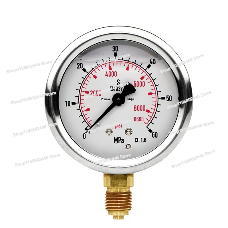 Excavator Pressure Gauge Pressure Gauge, Hydraulic Oil Test Gauge, High Pressure Low Gauge