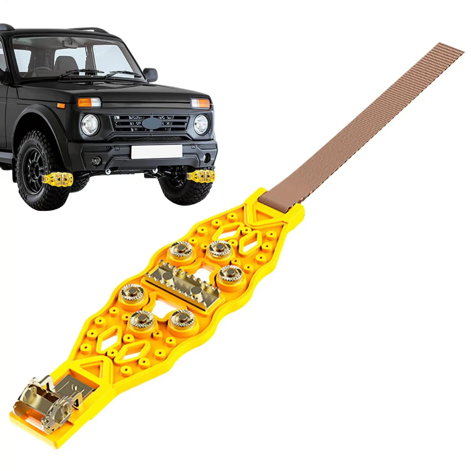 Snow Chains Anti-Slip Heavy-Duty Traction Devices Quiet Tire Chains For Pickup Trucks For Ice Winter Hiking Trailer Offroad Lawn