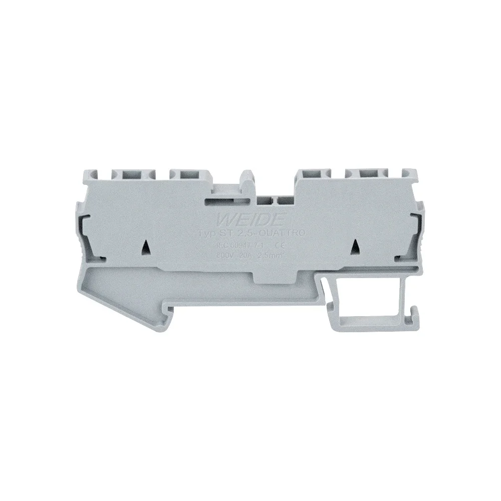 ST-2.5-QUATTRO 90Pcs Wire Connectors Return Pull Type 4 Conductors Spring Wiring Din Rail Terminal Block Connector