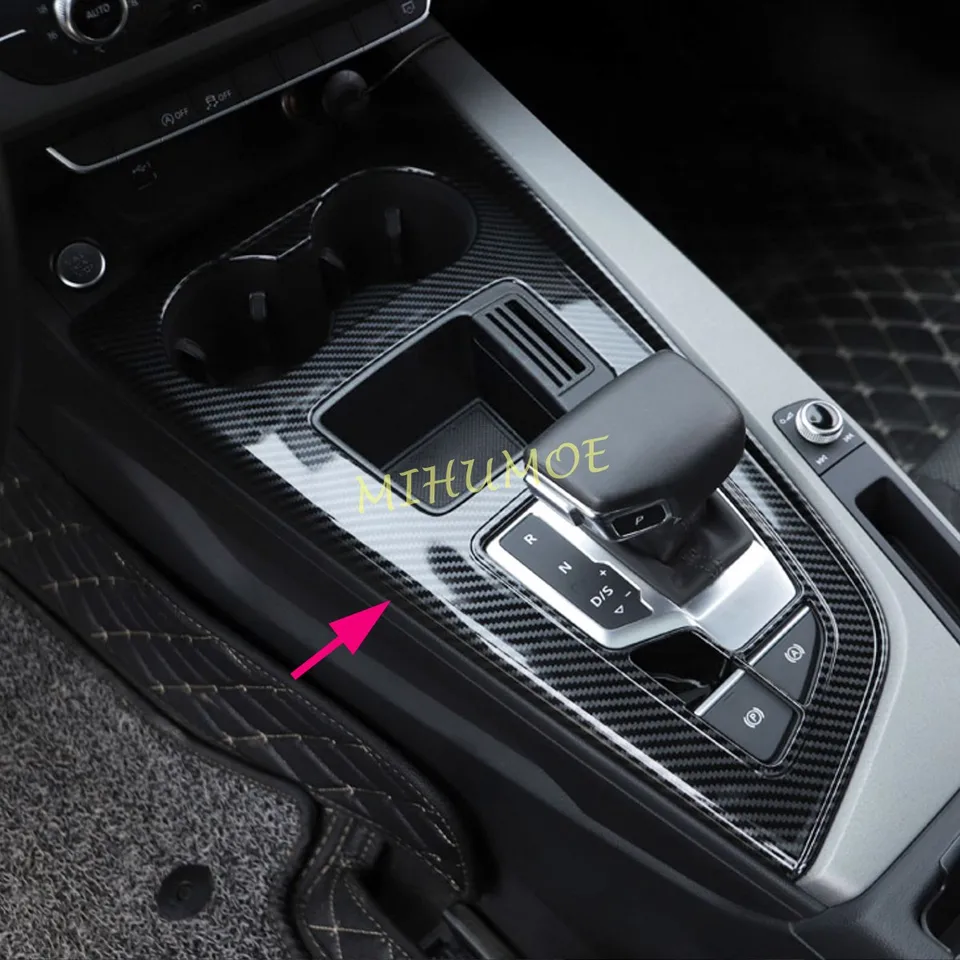 For 2020-2024 Audi A4 A5 B9 Carbon Fiber Center Console Gear Shift