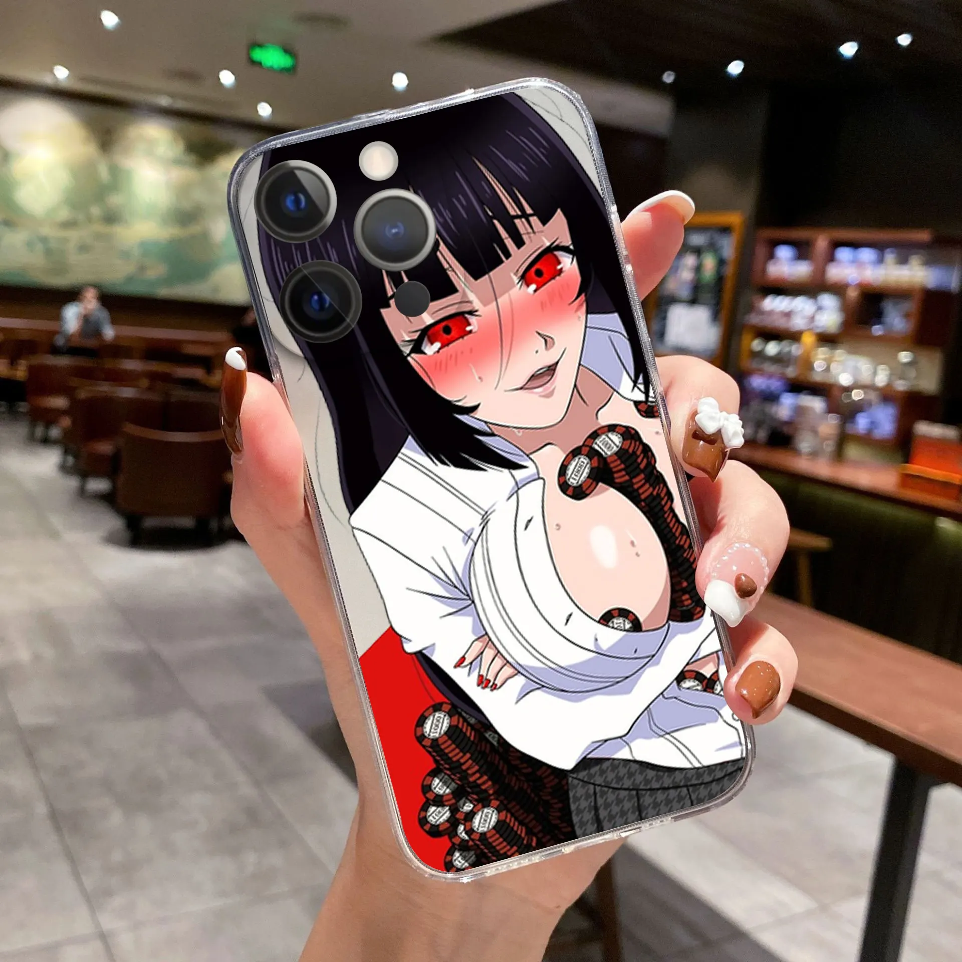 Cute Anime Kakegurui Jabami Yumeko Phone Cover For iPhone 11 12 13 14 15 16 Pro Max 14 15 16 Plus 13 Mini Soft Silicone Case