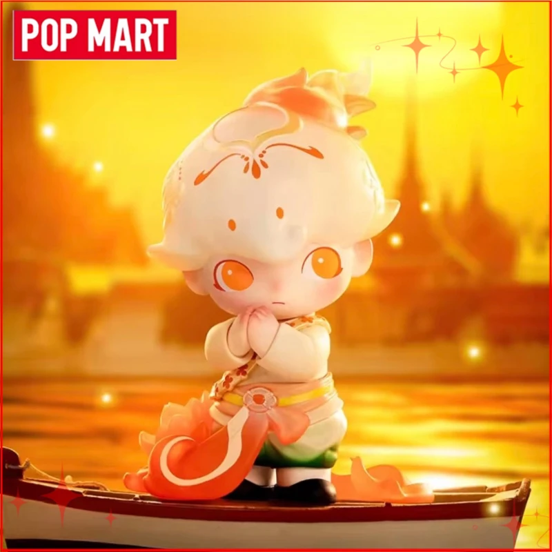 

POP MART Dimoo Flaming Lotus Аниме Фигурка Слепая коробка Угадай Сумка Игрушки Куклы Сюрприз Mystery Box Настольный орнамент Коллекция